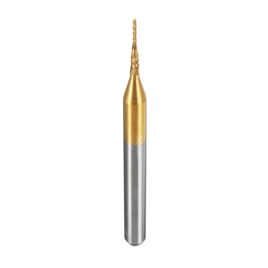 10pcs 0.8mm Titanium Coated Engraving Milling Cutter Carbide End Mill Rotary Burr