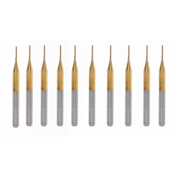 10pcs 0.8mm Titanium Coated Engraving Milling Cutter Carbide End Mill Rotary Burr 10pcs 0.8mm Titanium Coated Engraving Milling Cutter Carbide End Mill Rotary Burr