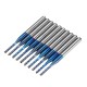 10pcs 1.1-1.5mm Blue NACO Coated PCB Bits Carbide Engraving Milling Cutter For CNC Tool Rotary Burrs