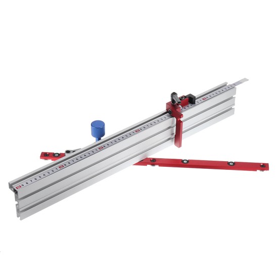 Woodworking 450mm 0-90 Degree Angle Miter Gauge System with 600/800mm Aluminum Alloy Fence Stop Sawing Assembly Ruler for Table Saw Router Miter Saw