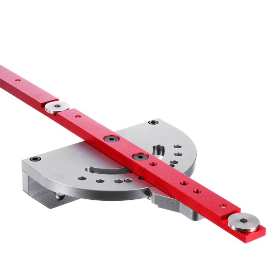 Woodworking 450mm 0-90 Degree Angle Miter Gauge System with 600/800mm Aluminum Alloy Fence Stop Sawing Assembly Ruler for Table Saw Router Miter Saw