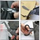 6 in 1 Multifunction Emergency Response Shears with Strap Cutter and Glass Black with MOLLE Compatible Holster