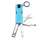 8 in 1 Multitool Manicure Tool Nail Clippers Keyring Accessories Nail File Cleaner LED Flashlight