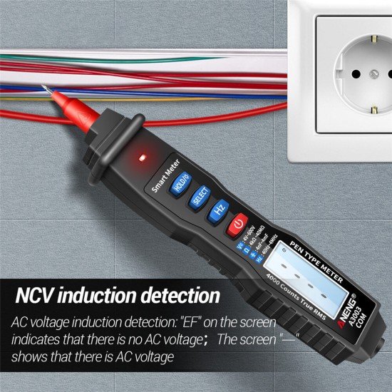 A3003 Digital Pen Multimeter Professional 4000 Counts Smart Meter with NCV AC/DC Voltage Resistance Capacitance Testers