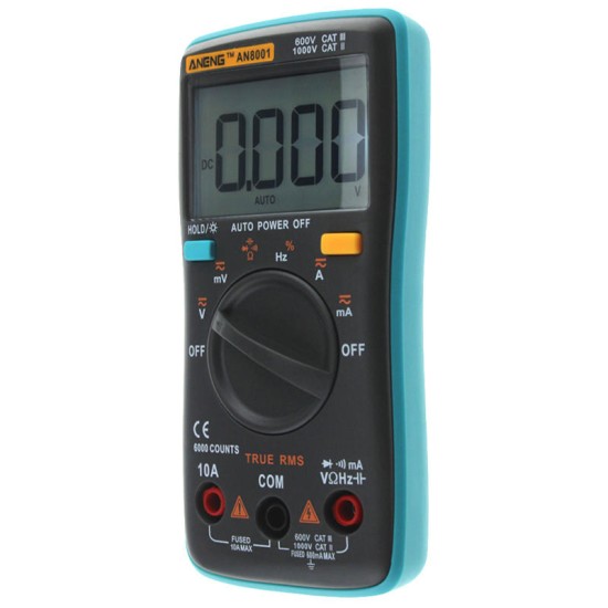 AN8001 Professional True Rms Digital Multimeter 6000 Counts Backlight AC/DC