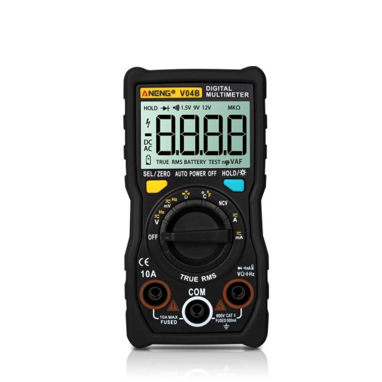 V04B 4000 Counts Auto-ranging Digital True RMS Multimeter With Capacitance NCV Capacitance Temperature Measurement Backlight+Flashlight