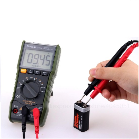 168B Digital Multimeter 6000 Count DC AC Capacitance Resistance Temperature Mini Tester