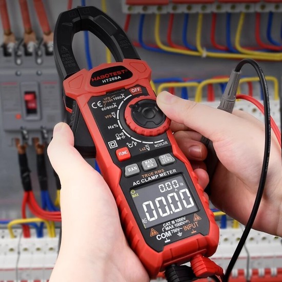 HT208A/HT208D 1000V 1000A Digital Multimeter Profesional Amperometric Clamp Meter AC DC True RMS Capacitance Electrician Repair Tools