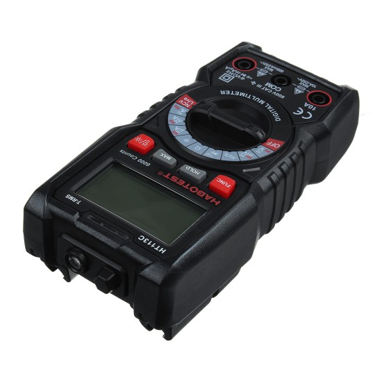 HT113C Professional Handheld LCD Digital Multimeter with Flashlight AC/DC Voltage Meter Amperemeter Ohmmeter Voltmeter Tool