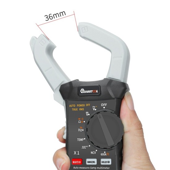 X1 Pocket 6000Counts True RMS Clamp Meter AC/DC Voltage&Current Digital Multimeter Automatic Square Wave Output Ω/V/A/Diode/Frequency