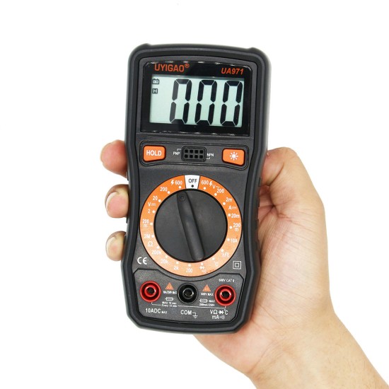 UA971 LCD Voltmeter Ammeter Multimeter Temperature Diode Tester with Temperature Measurement