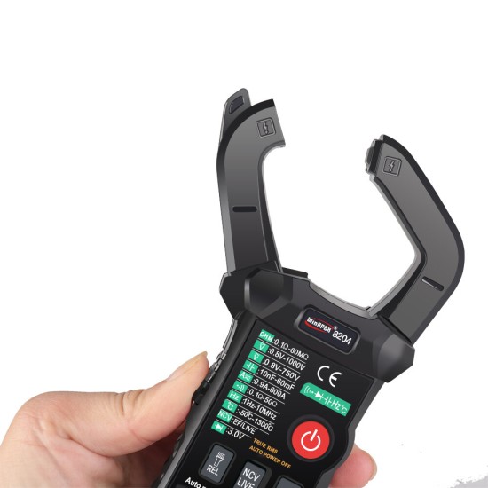 8204 Intelligent Automatic True RMS Clamp Meter DC Current Measurement with Temperature Measurement AC/DC Multimeter