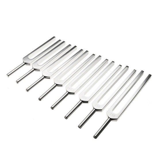 8Pcs Aluminum Medical Tuning Fork For Sound Therapy Mallet Box Music Instrument