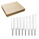 8Pcs Aluminum Medical Tuning Fork For Sound Therapy Mallet Box Music Instrument