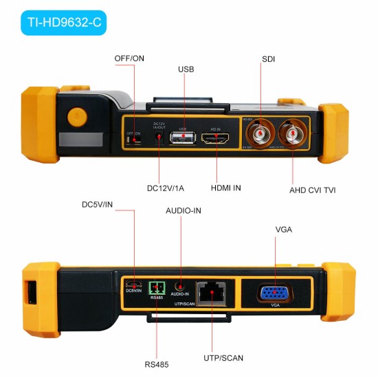 HD-3200C 8MP Ahd Monitor CCTV Checker Mini Monitor for Camera Checker CCTV POE Surveillance Camera CCTV Checker Monitor Video Camera Checker 