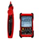 Large LCD Screen Network Cable Tester+Multimeter 2in1 400M/500M Cable Measure AC DC Current Voltage Measurement Anti-noise Line Tracker ET616/618