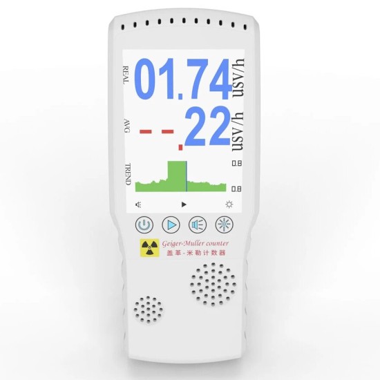 Portable Handheld Multifunctional Geiger Counter γ-ray β-ray Nuclear Radiation and Electromagnetic Tester 2 in 1