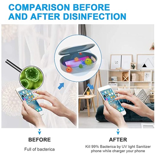 UV Light Ultraviolet Phone Sterilizer USB Sterilizer Box Disinfection Case Clean