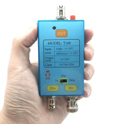 10M Bandwidth Oscilloscope Differential Signal Amplifier for Weak Electrical Signal Measurement with Metal Shell 10M Bandwidth Oscilloscope Differential Signal Amplifier for Weak Electrical Signal Measurement with Metal Shell