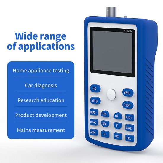 FNIRSI-1C15 Professional Digital Oscilloscope 500MS/s Sampling Rate 110MHz Analog Bandwidth Support Waveform Storage