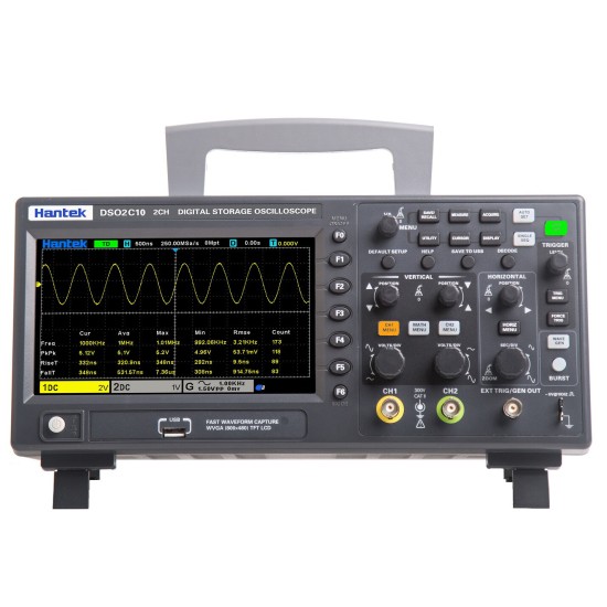 DSO2C10 Digital Oscilloscope 2CH Digital Storage 1GS/s Sampling Rate 100MHz Bandwidth Dual Channel Economical Oscilloscope