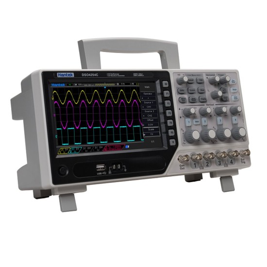 DSO4254B 250MHz Digital Storage Oscilloscope 4 Channels 1GS/s Sample Rate Portable Oscilloscope EU Plug