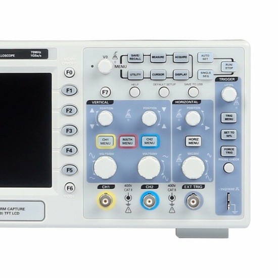 DSO5072P Digital Storage Oscilloscope 70MHz 2Channels 1GSa/s 7inch TFT LCD