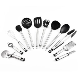 23pcs Steel Handle Silicone Non-Stick Pan Spoon Utensils Kitchenware Cookware 23pcs Steel Handle Silicone Non-Stick Pan Spoon Utensils Kitchenware Cookware