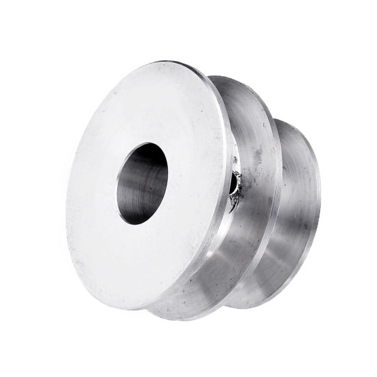 Aluminum Alloy 40&50mm Double Groove Pulley 8-20MM Fixed Bore V-shape Pulley Wheel for 10MM Belt