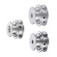 Aluminum Alloy 40&50mm Double Groove Pulley 8-20MM Fixed Bore V-shape Pulley Wheel for 10MM Belt