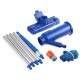 Swimming Pool Vacuum Cleaning Tool Set Suction Head Kit 5-section Bar With Bottom Brush