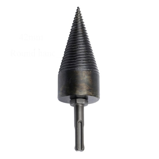 1Pc 32/42mm HSS Round/Square/Hexagonal Shank Firewood Drill Bit Splitter Wood Split Cone Drill Bit For Tree Cutting