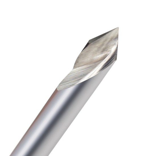 3.175mm Shank HSS Engraving Bit End Milling Cutter 20/30/45/60 Degrees Tip 0.1 0.2 0.3mm 3D Milling Bit Woodworking Carving