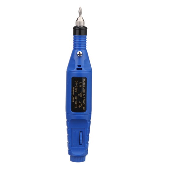 9V 500MA 6 Grinding Heads + 6 Grinding Wheels Black/blue Speed 20000rpm Mini Electric Sander Grinding Pen