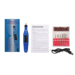 9V 500MA 6 Grinding Heads + 6 Grinding Wheels Black/blue Speed 20000rpm Mini Electric Sander Grinding Pen 9V 500MA 6 Grinding Heads + 6 Grinding Wheels Black/blue Speed 20000rpm Mini Electric Sander Grinding Pen