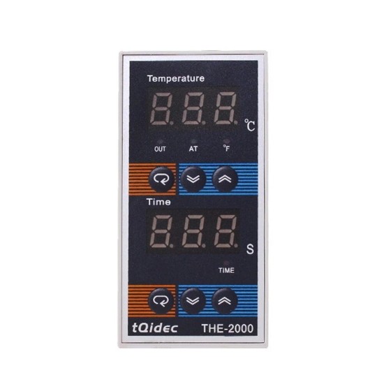 THE-2000 0~400℃ Intelligent Digital Display Temperature Time Controller for Hot Stamping Machine Oven K Type Thermocouple Relay Output