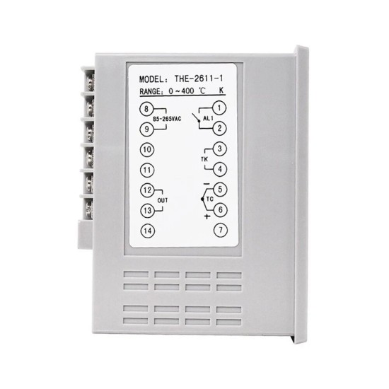 THE-2000 0~400℃ Intelligent Digital Display Temperature Time Controller for Hot Stamping Machine Oven K Type Thermocouple Relay Output