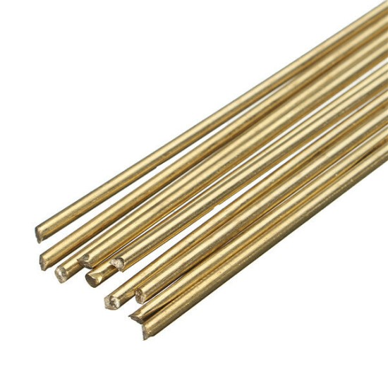 10Pcs 1.6mm x 250mm HS221 Brass Welding Rods Brass Brazing Rods