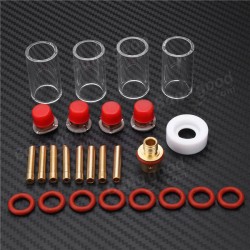 26pcs TIG Welding Torch Kit Stubby Gas Lens Glass Nozzle Cup Set For WP-9/20/25 Series 26pcs TIG Welding Torch Kit Stubby Gas Lens Glass Nozzle Cup Set For WP-9/20/25 Series