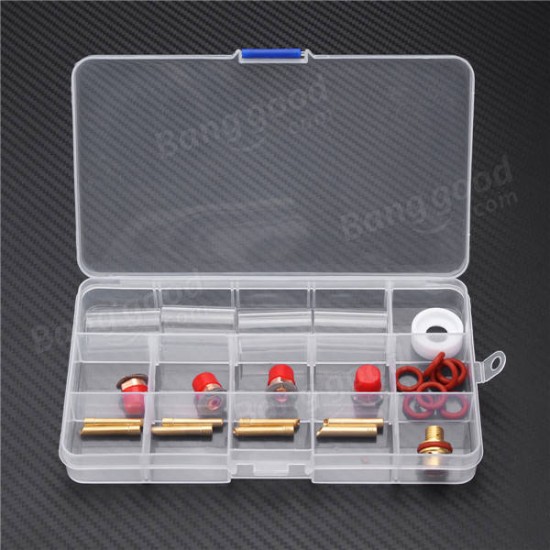 26pcs TIG Welding Torch Kit Stubby Gas Lens Glass Nozzle Cup Set For WP-9/20/25 Series
