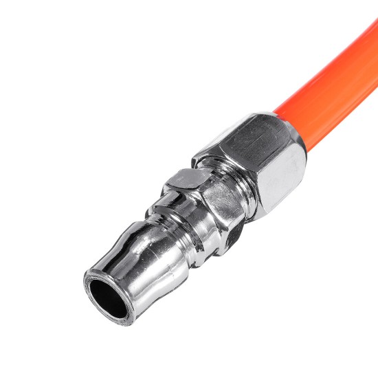 6.5mm Inner Diameter PU Spriral Air Hose 6-15 Meters Long with Bend Restrictor 1/4 Inch Quick Coupler and Plug