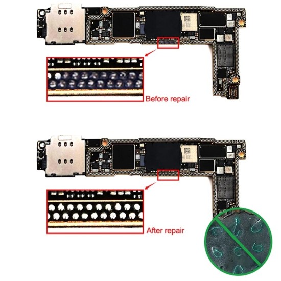 RL-007GA Dot Repairing Solder Lug Spot Soldering Pad for iPhone Welding Board Replacement IC Repair Fix 1400 Dots