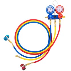 TS-VP1&VP2 3-Way AC Diagnostic Manifold Gauge Set Fits R12 R22 R134A R410A Refrigerants for Check Recovery Evacuation Work Manifold Gauge Set TS-VP1&VP2 3-Way AC Diagnostic Manifold Gauge Set Fits R12 R22 R134A R410A Refrigerants for Check Recovery Evacuation Work Manifold Gauge Set