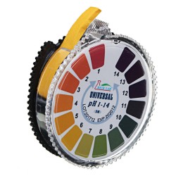 Universal PH Test Strips Roll Full Range 1-14 Indicator Paper Tester Dispenser Color Chart 5m/16.4 ft Universal PH Test Strips Roll Full Range 1-14 Indicator Paper Tester Dispenser Color Chart 5m/16.4 ft