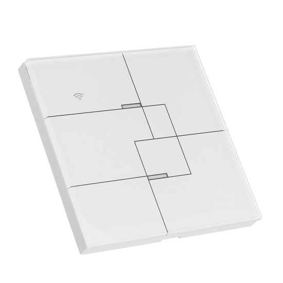 1/2/3 Way AC100-240V Smart Wifi Light Switch Wall Touch Switch Panel Work with Alexa Google Home