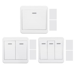 1/2/3 Way Push Button Switch Remote Control Switch 86 Wall Panel 315MHz Wireless 1/2/3 Way Push Button Switch Remote Control Switch 86 Wall Panel 315MHz Wireless