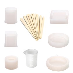 17Pcs DIY 3D Geometric Epoxy Resin Casting Molds Kit Silicone Mould Jewelry Pendant Craft Making Tools 17Pcs DIY 3D Geometric Epoxy Resin Casting Molds Kit Silicone Mould Jewelry Pendant Craft Making Tools