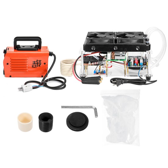 220V 2100W Mini Induction Heating Machine Heater Air Water Double Cooling DIY Device Science Model Kit