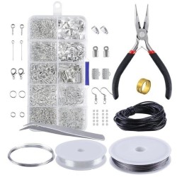 DIY Jewelry Making Starter Tools Kit Bracelet Necklace Findings Jump Ring Supplies DIY Jewelry Making Starter Tools Kit Bracelet Necklace Findings Jump Ring Supplies