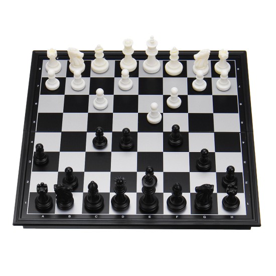 Folding Magnetic Travel Classic Chess Set Checkers Backgammon Set Vacation